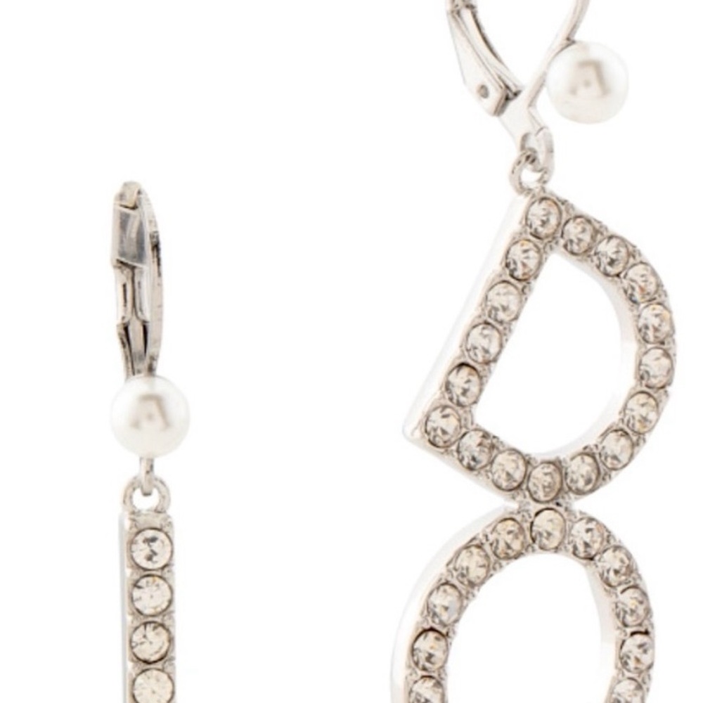 Elegant Silver Crystal Drop Earrings